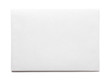 Simple blank white envelope isolated, front view