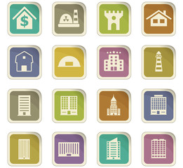 buildings icon set