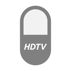 Wall Mural - Isolated pill with    the text HDTV