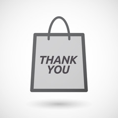 Canvas Print - Isolated shopping bag with    the text THANK YOU