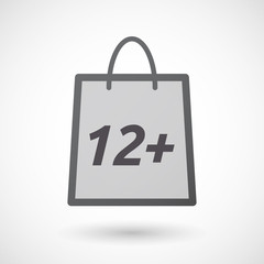 Wall Mural - Isolated shopping bag with    the text 12+