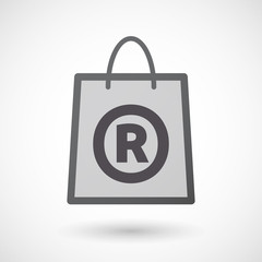 Poster - Isolated shopping bag with    the registered trademark symbol