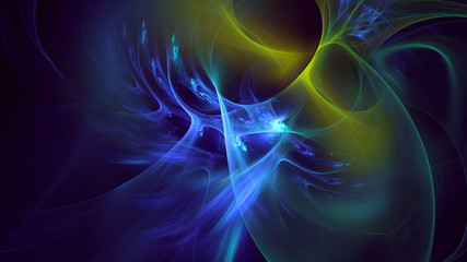 Wall Mural - 3d rendering abstract fractal light background