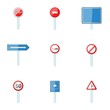 © ylivdesign - Traffic sign icons set, cartoon style