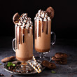 Chocolate frappe with cookies