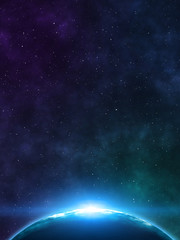  Space background. 3D rendering