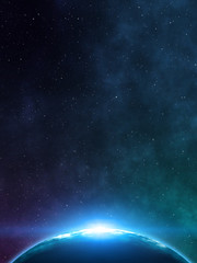 Wall Mural - space background. 3d rendering