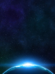 Wall Mural - space background. 3d rendering