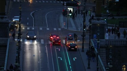 Canvas Print - Urban night traffic