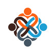  People Group Teamwork Logo. Vector graphic design illustration