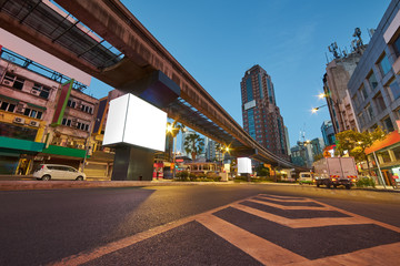 Wall Mural - cityscape at night in bukit bintang district, kuala lumpur, malaysia