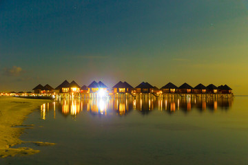 Poster - Sunset on sea in Maldives