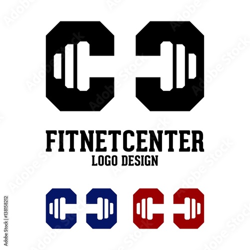 Fitness And Gym Sport Logo Letter C Barbel Gym Sport And Fitness