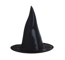 Black Halloween Witch Hat Isolated On White
