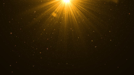 Lens Flare light over Black Background. Easy to add overlay or screen filter over photo