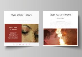 Wall Mural - business templates for square design brochure, magazine, flyer, booklet. leaflet cover, abstract vec