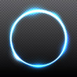 © cgterminal - Round shining circle frame isolated on transparent background. Beautiful abstract luxury light ring. Vector illustration.