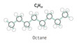 C8H18 octane molecule