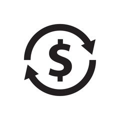 Sticker - money exchange icon illustration