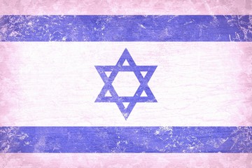 Sticker - Vintage Israel flag pattern