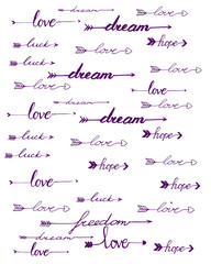 Wall Mural - arrows sketch set