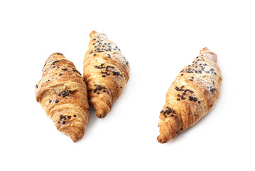 Poster - Chocolate croissant pastry isolated