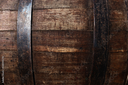 Fotomural Beer barrel texture - oak wooden pattern