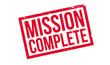 Mission Complete rubber stamp