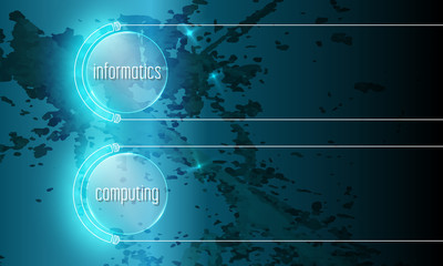 Poster - Abstract background with the words informatics, computing