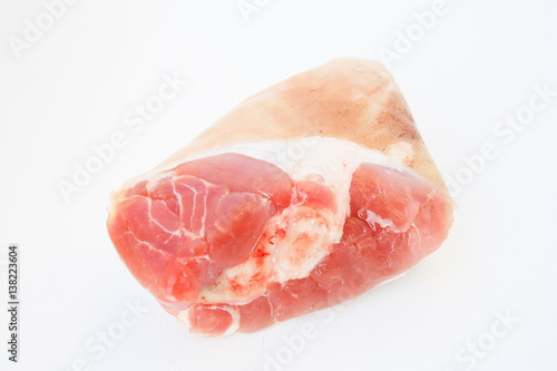 Jarret De Porc Cru Isole Fond Blanc Buy This Stock Photo And