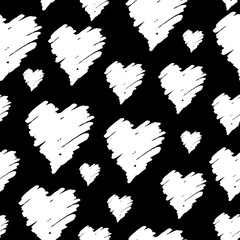 Sticker - Hand Drawn Hearts Pattern