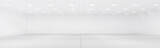 Fototapeta Perspektywa 3d - Empty white room with neon lights