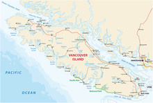 Vector Map Of Canada Island Vancouver Island