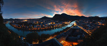 Panorama Of Salzburg In Austria