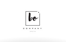 Bo B O Hand Writing Letter Company Logo Icon Design