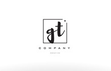 Gt G T Hand Writing Letter Company Logo Icon Design