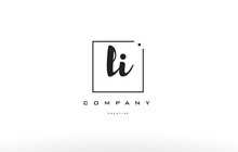 Li L I Hand Writing Letter Company Logo Icon Design