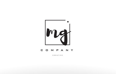 Wall Mural - mg m g hand writing letter company logo icon design