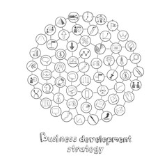 Wall Mural - Business Development Round Concept