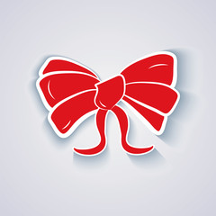 Wall Mural - Red Bow with Shadow