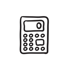 Wall Mural - Calculator sketch icon.