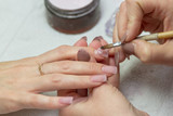 drawing on acrylic nails