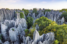 Beautiful Sunset In Stone Forest In Shilin, Kunming, Yunnan Province, China