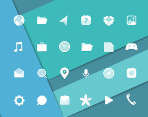Aufkleber - Modern smartphone icons set. Different web icons. Modern material design pictograms clipart