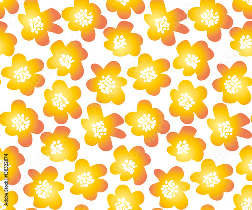 hot orange color summer flo...