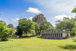 sight of of the Mayan archaeological Uxmal enclosure in Yucatan, Mexico