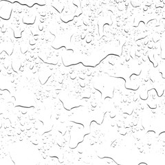 Fototapete - The concept of water drops on a white background