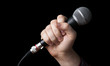 © mizar_21984 - man's hand holding a microphone