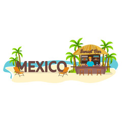 Mexico. Travel. Palm, drink, summer, lounge chair, tropical.