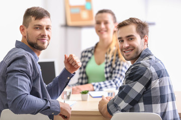 Wall Mural - Job applicant having interview in office